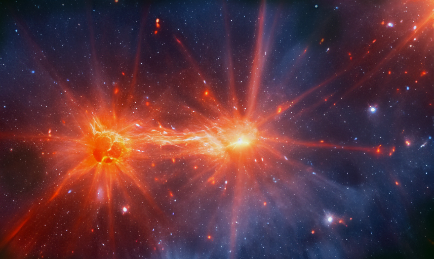 Kosmisk kollision mellem to stjerner