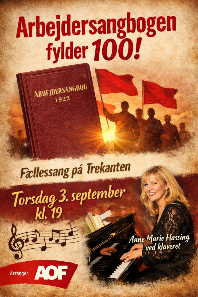 AI genereret banner med Arbejdersangbogen